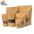 Zip Bag Food Food Black Bag Black Stand Up Pouch Kraft Paper Zip Lock Bag With Window For Food