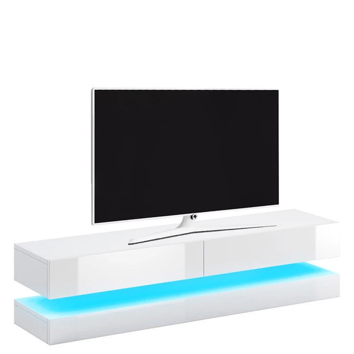 Luxury living room bedroom furniture floating standing tv cabinet with led lighting tv stand