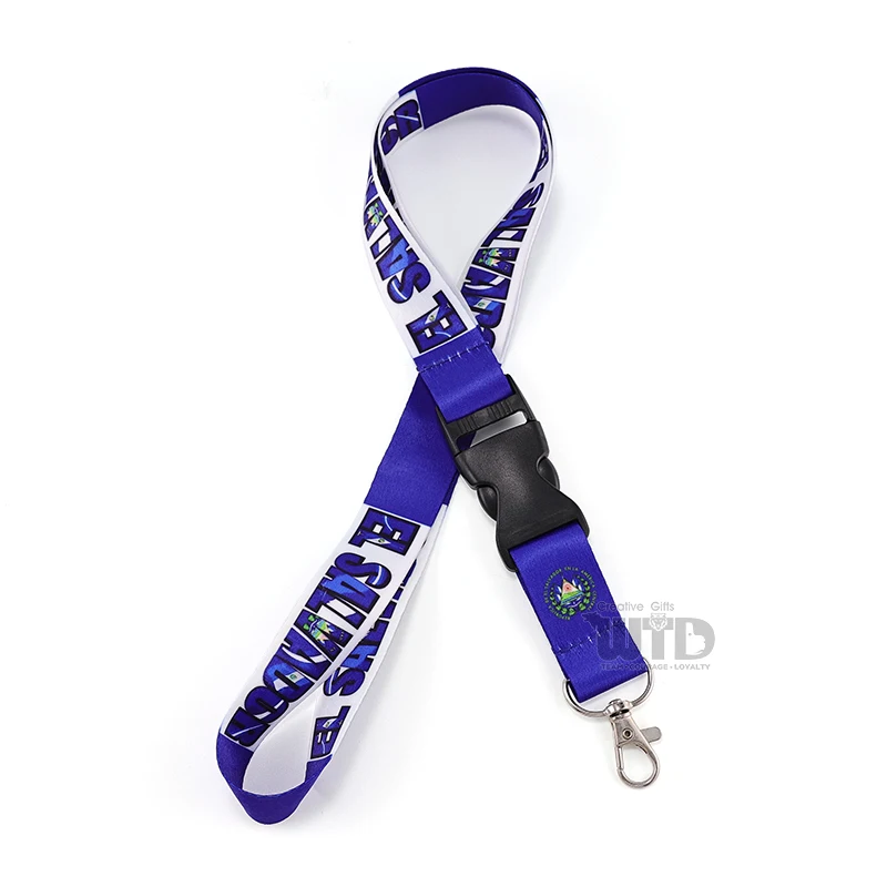product custom polyester lanyard with metal clip and hook personalized logo neck strap includes id card badge holder accessory-5