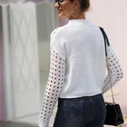 Women's Knit Women Women's Half Turtleneck Pullover Sweater Loose Knit Cutout Sweater Hand Crochet Bubble Ball Sweater