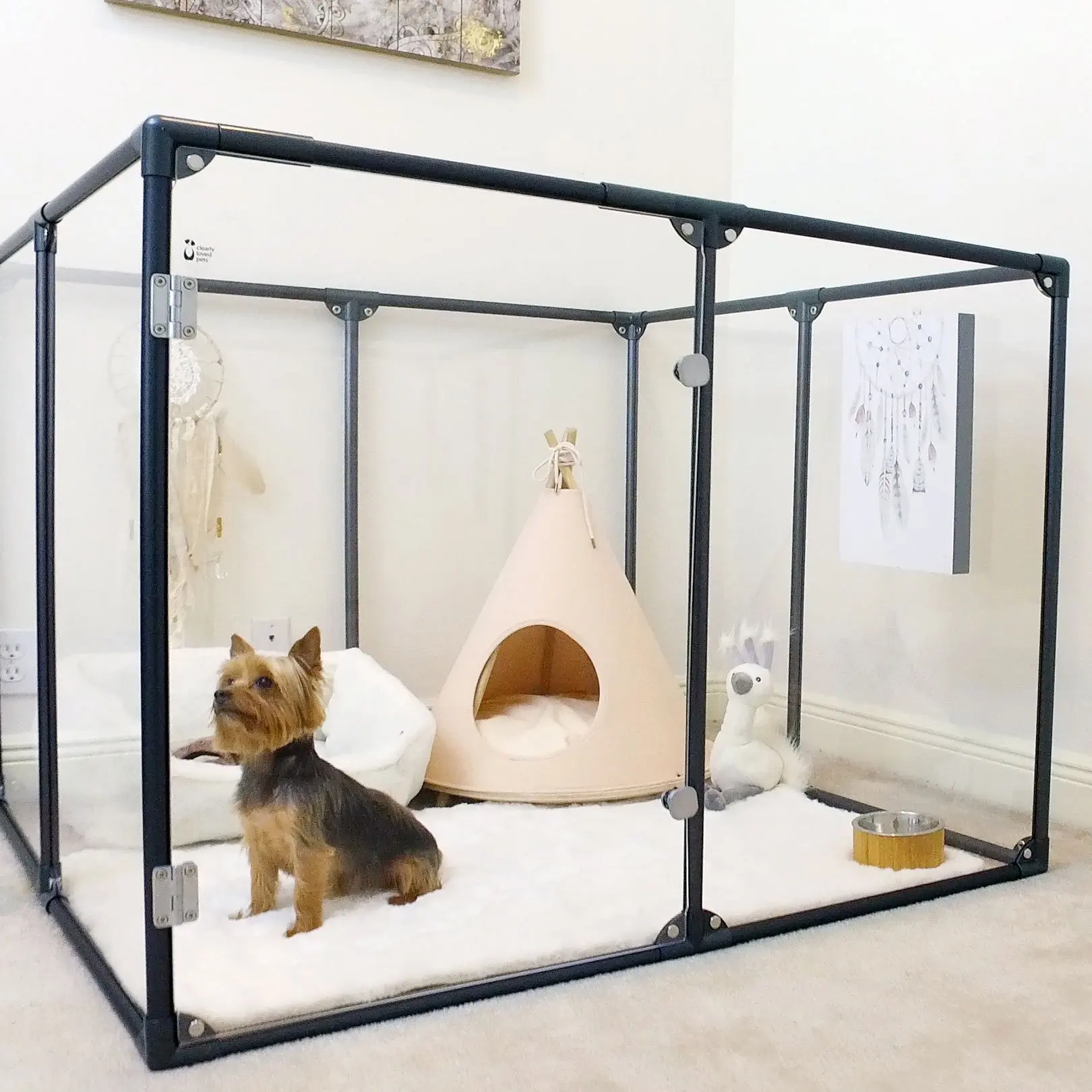 dog cage glass