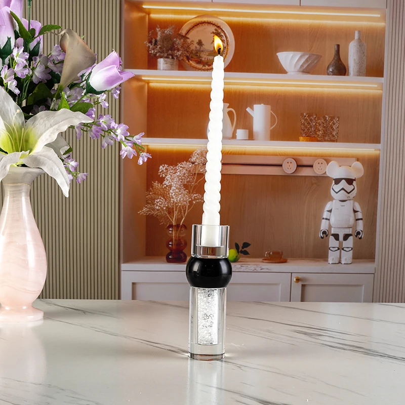 product small bridge compact and exquisite home decoration candle holder wedding center christmas candle holder-4