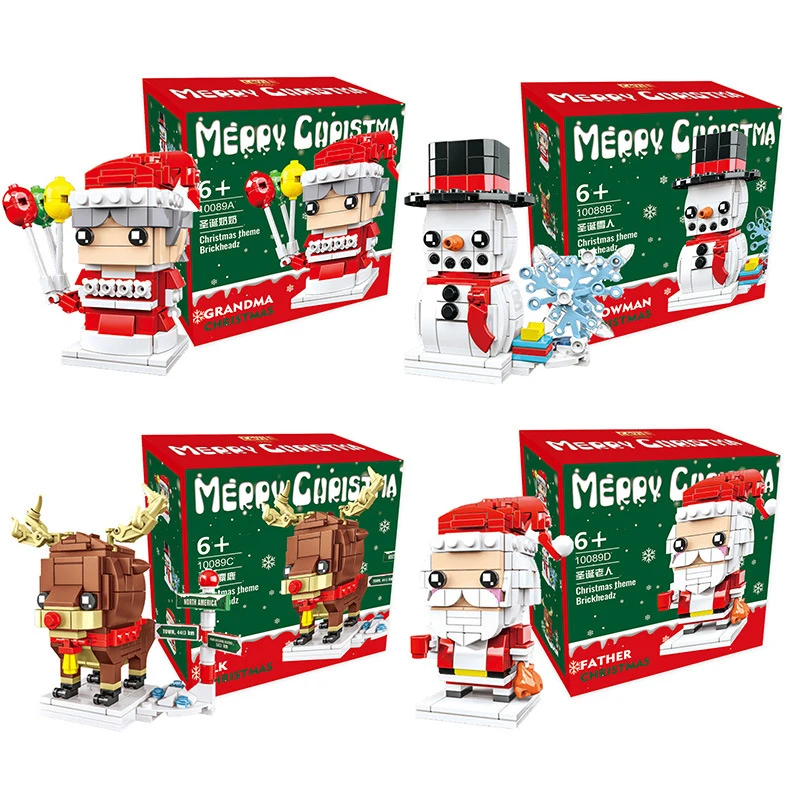 product cayi hot selling mini christmas square figure model building block sets santa claus elf building toy christmas toys gift for kid-62