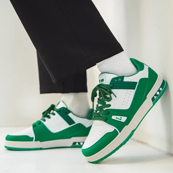 2022 big brand high quality skateboard sneaker green fashion custom logo men walking shoes latest design oem shoes for man