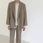 Suit Custom Style Retro Slim Casual Luxury Mens Trench Coat Winter Fall OEM Long Suit Jacket And Trousers 2 Set