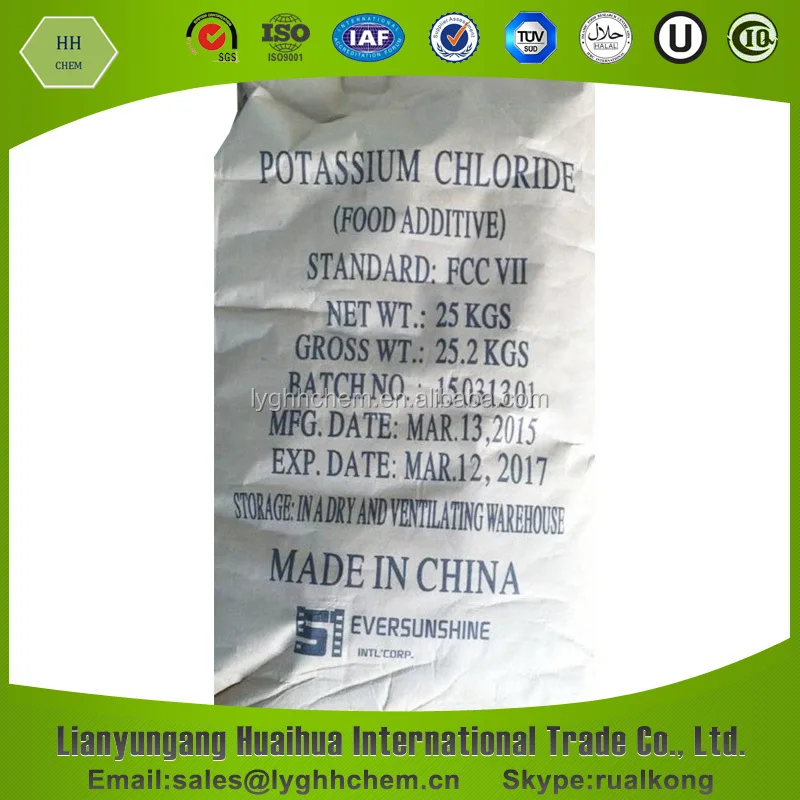 Wholesale Food Grade Crystal Crystalline Price Kcl Potassium Chloride