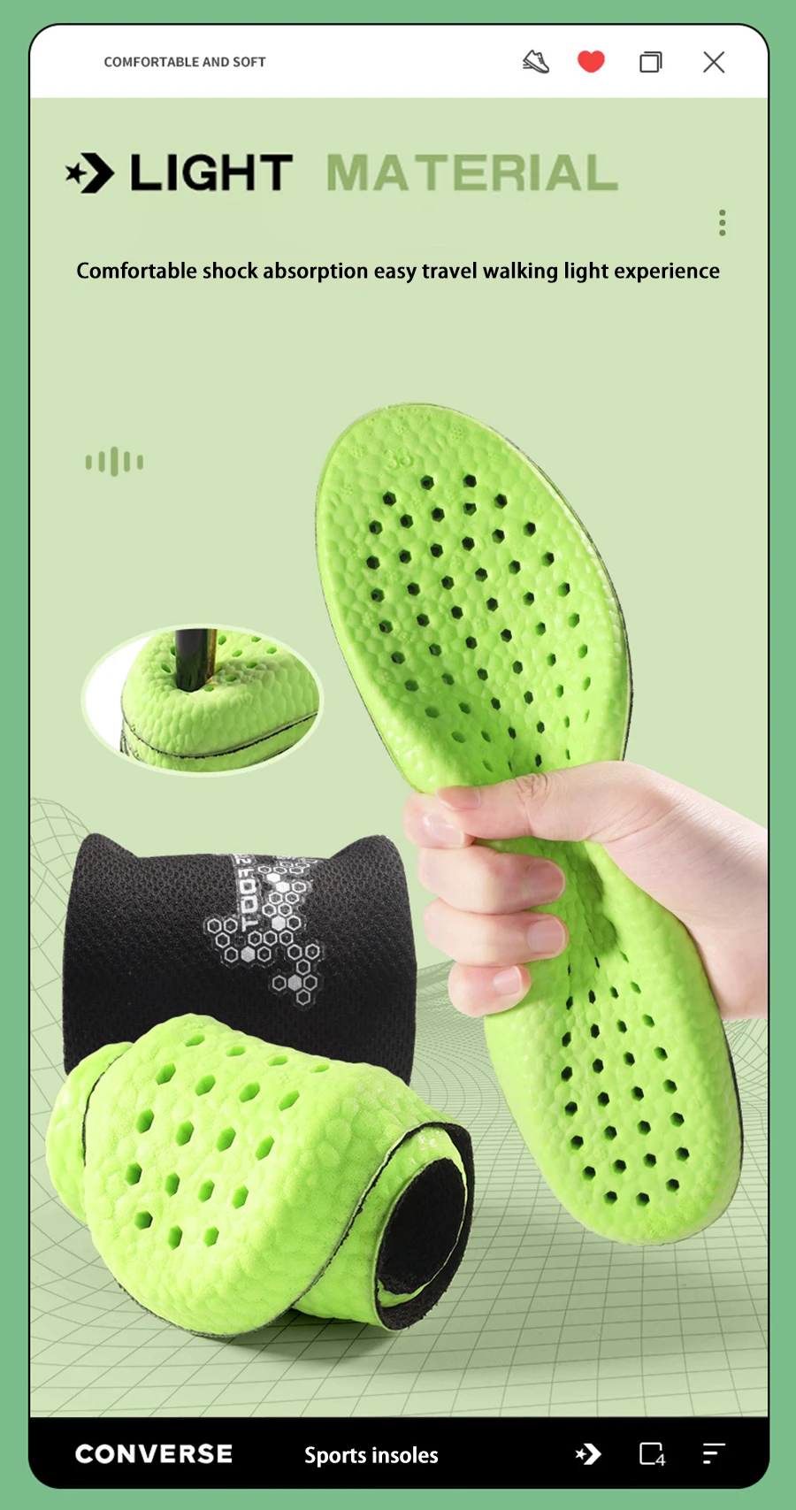 Mugwort Deodorizing Soft Insoles Shock Absorption Pads Mugwort Deodorizing Soft Insoles Shock Absorption Pads