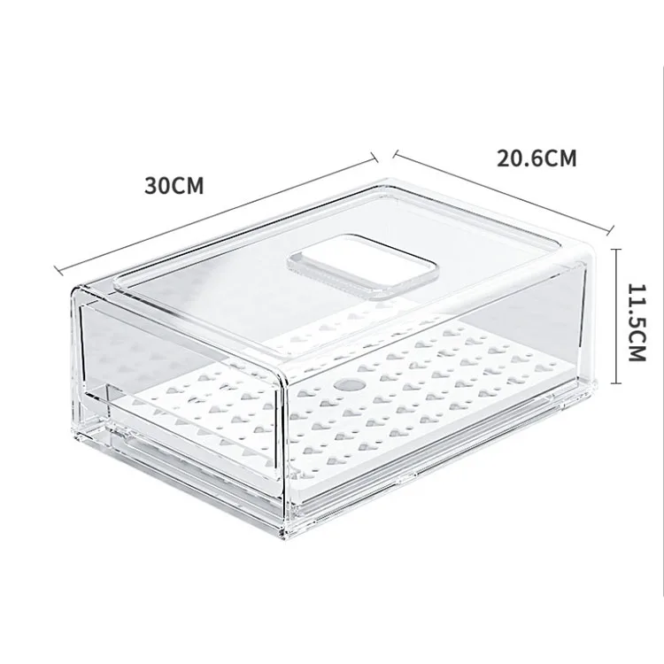 Food Storage Containers Fridge Produce Saver Removable Drain Tray for Veggie Berry Fruits and Vegetables