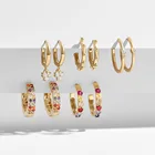 Gold Hoop Earrings Wholesale Fashion Women Statement Gold Plated Crystal Rhinestone Hoop Earrings Jewelry