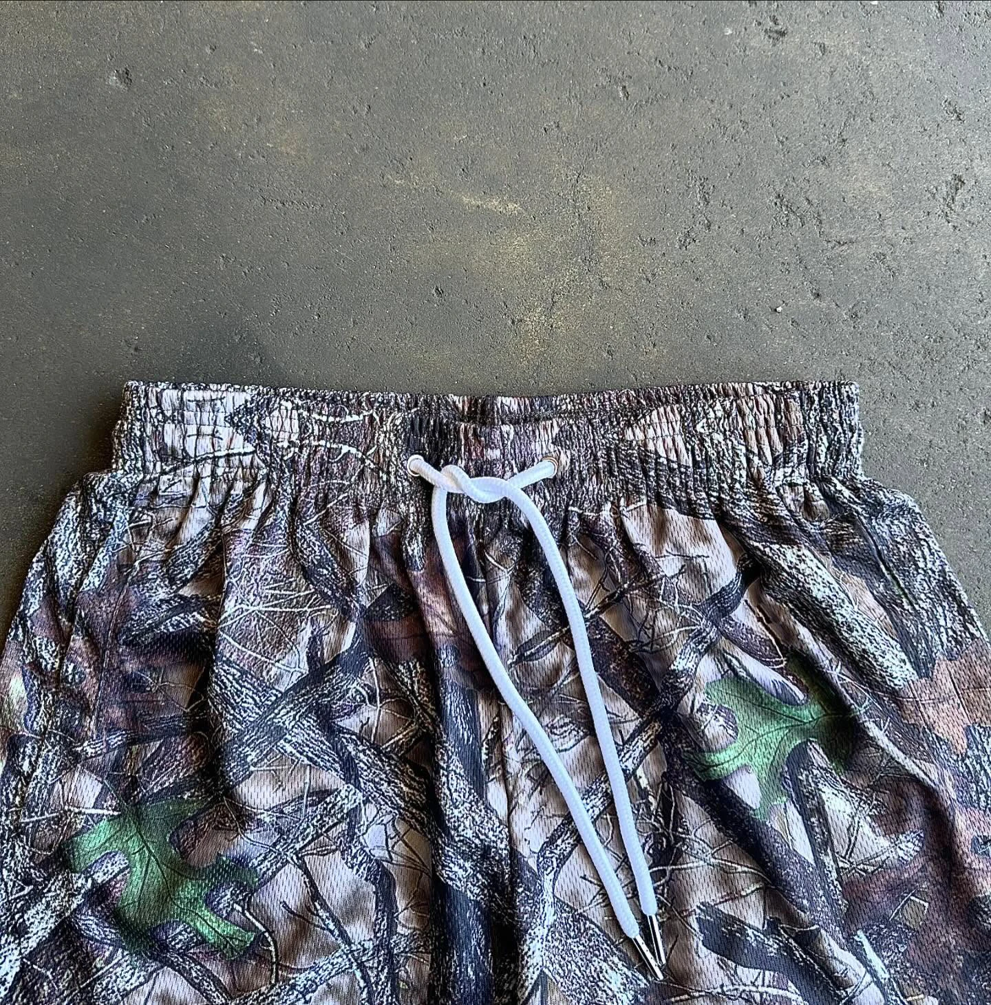 Summer Custom Printed Camouflage Camo Sports Running Polyester Mesh Shorts for Men details