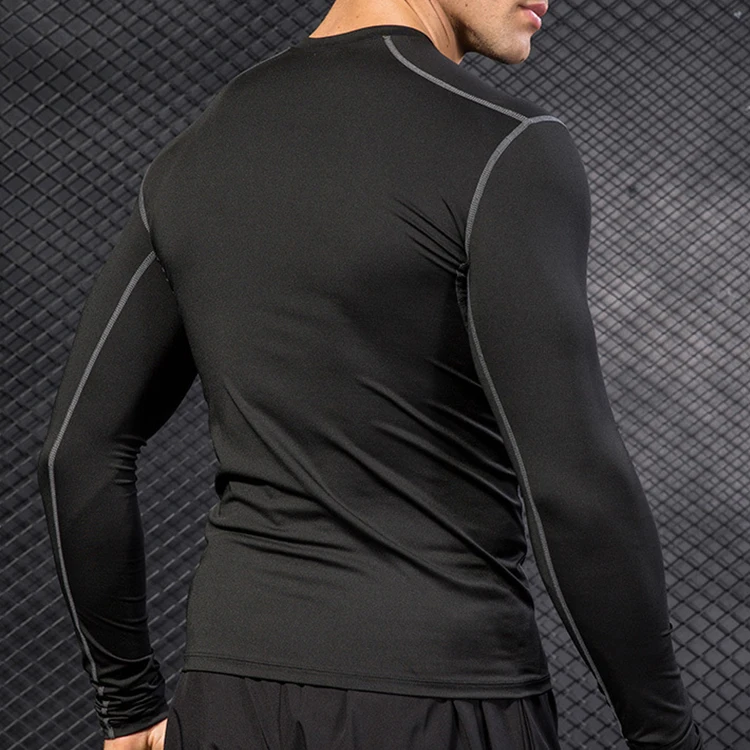 Custom Color Men's Fitness Wear Running Clothing Gym Sports Quick Dry Men Long Sleeve T-shirt Yoga Top Short Sleeve Custom Label