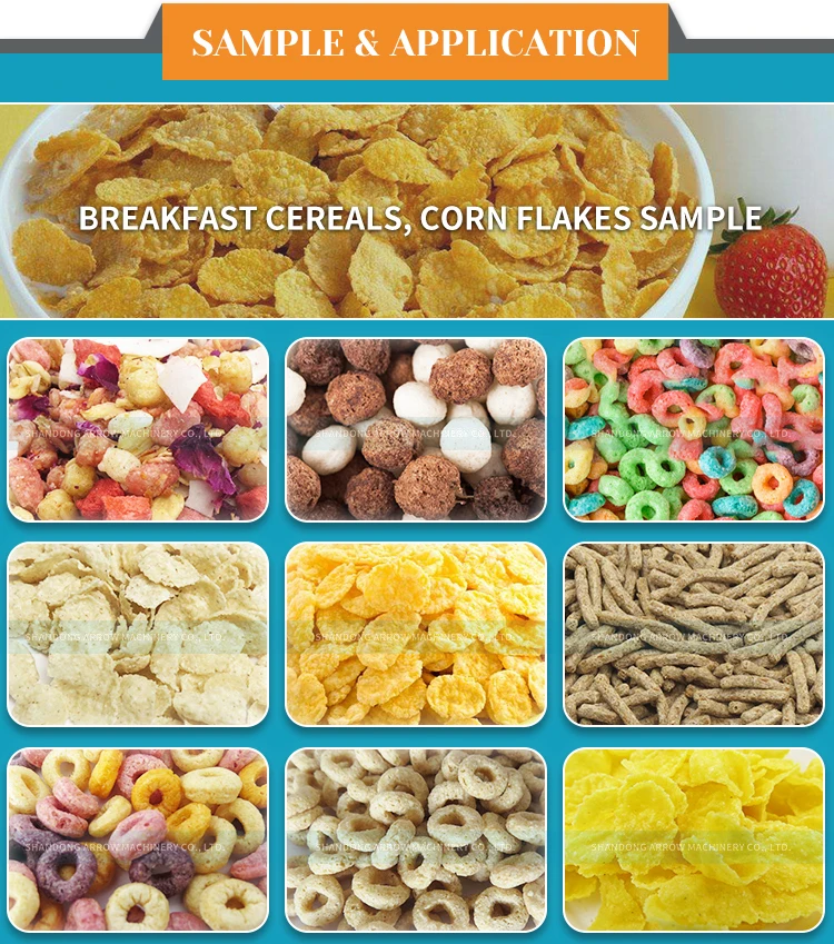 Instant Breakfast Cereal Granola Breakfast Cereal Production Line Hot