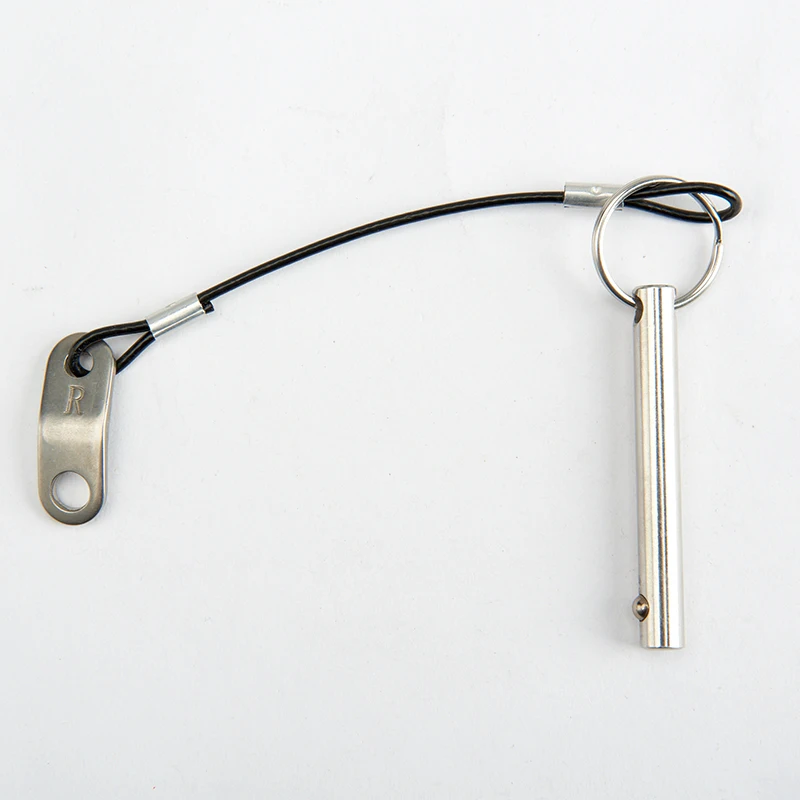 Pin lanyard cable assembly quick release lock pin 1/4