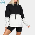 Color Hoodies Oversize Hoodie Wholesale Black White Oversized Color Block French Terry Hoodies