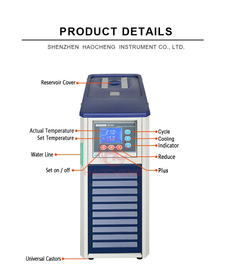 Glycol Water Recirculating Chiller, USA, 110V, 400w - detail 4