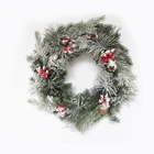 Decoration Craft PE Fine Pine Needle Wreath Christmas Decoration Craft Articles Home Landscape Decoration
