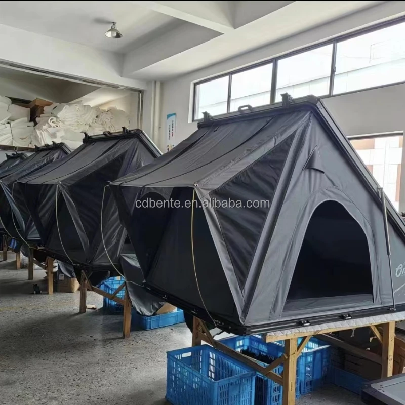 3-4 Person Hard Shell Roof Top Tent with 320G Oxford Cloth and 210x132x150cm Open Size for SUV Rooftop Camping