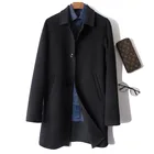 Winter Coat Winter Wool Coat Men's Slim Mid-season Long Wool Coat