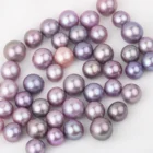 Pearl 9-12mm Cultured Purple Edison Pearl High Quality Loose Freshwater Pearl Round Shape
