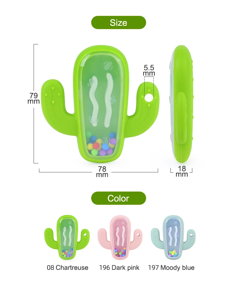 New Born Baby Food Grade Soft Silicone Rattles Sensory Toys Baby Teethers For Babies Kids