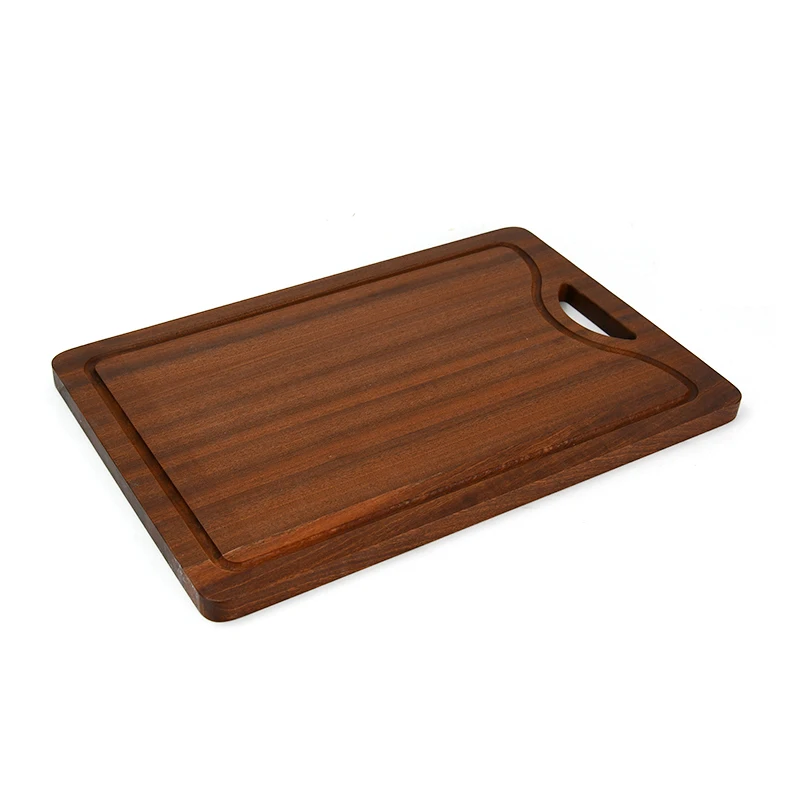 Eco-friendly Rectangle Set Of 3  Walnut Wood Cutting Board With Hanging Hole & Juice Groove For Kitchen