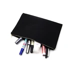 Clutch Bag Bag Custom Logo Small Black 100% Cotton Canvas Makeup Storage Pouch Cosmetic Toiletry Clutch Bag With Zipper