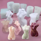 Mold 3d Molds Amazon Hot Sale 3D Small Size Female Human Body Statue Candle Resin Silicone Handmade Craft Mold