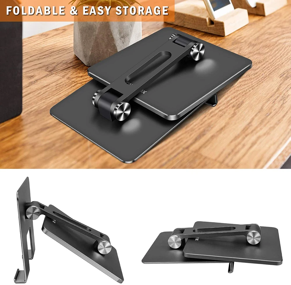 Tablet Stand Desk Riser 360 Rotation Multiangle Height Adjustable
