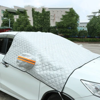 Wholesale custom winter car snow shield windshield cover outdoor aluminium film sun-proof heat insulation snow cover for car