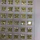 Factory Direct Sale Lab Created Dark Yellow Sapphire Princess Cut Loose Moissanite