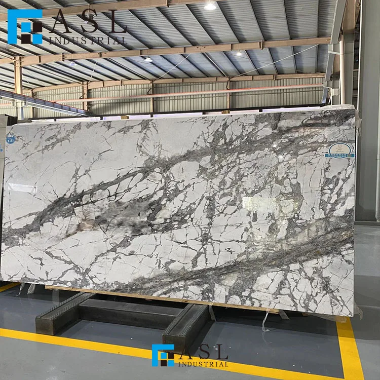 Wholesale invisible grey gold marble slab