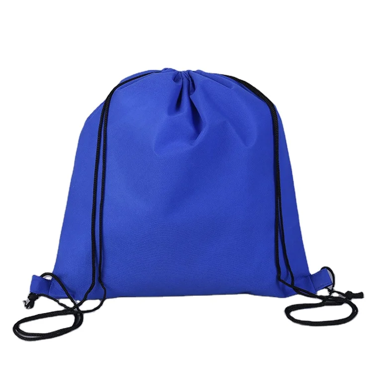 non woven drawstring backpack bag for sport travel with custom