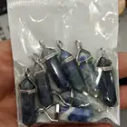 Necklace Wholesale Natural Gemstone Hexagon Shape Crystal Beads Charms Stone Pendant For Necklace Making