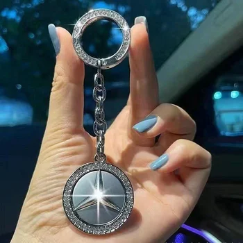 Amazon Top Selling Beautiful Crystal Car Key Chian For Benz Bling Bling Key Ring For BMW
