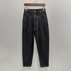 Harem Pants Fashion Retro High Waist Jeans Harem Jeans Black Wild Loose Jeans Harem Pants For Women