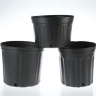 DEXRLO 2 gallon HDPE black wholesale nursery pots modern 6 gal plastic nursery pots