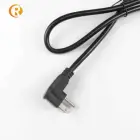 Power Cable 3 Prong C14 Plug EU AC Laptop Power Cable 220V Computer Power Cord
