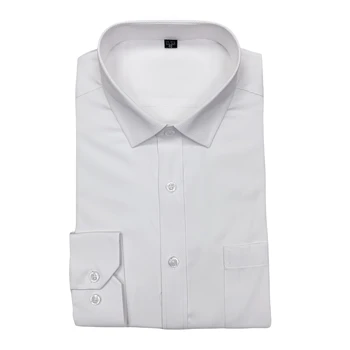 OEM ODM Solid Color Cotton Polyester Woven Business Formal Casual Long Sleeve Mens Dress Shirts