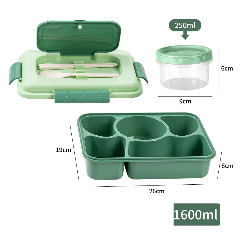 Customized Bento Box Lunch With Printing Microwave Safe Reusable Plastic Tiffin Box Kids 4 And 5 Compartments Plastic Bento Box