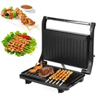 Electric Commercial Panini Press Grill Sandwich Maker Non-stick Coated Plates