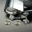 Raw Loose Moissanite Synthetic Lab Created Brillian 4 Leaf Clover Loose Moissanite Gemstone Bulk