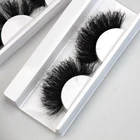 Black Eyelashes Private Label Individual Mink Lashes Thick Natural Black 3D Eye Makeup Strip 25mm Eyelashes