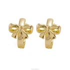 Hoop E9065 18K Gold Plated Bow Tie Huggie Hoop Women Earrings Small Huggie Hoop Earrings For Women 2021