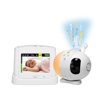 Wireless Night Vision Two-way Talk LCD Display Baby Monitoring Camera 3.5inch Touchscreen Video Monitor with Starry Light Show