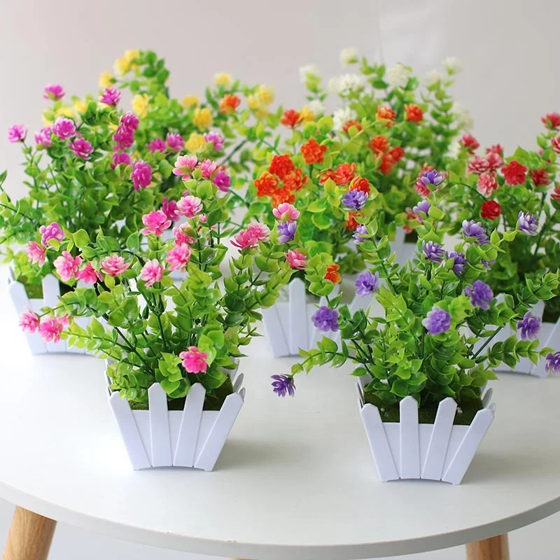Artificial plants mini potted plants small green decoration indoor family farmhouse aesthetics bedroom shelf desk bathroom