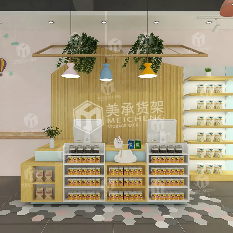 Meicheng Agent Invited Store Counter Checkout Metal Checkout Desk Convenience Store Small Checkout Counter