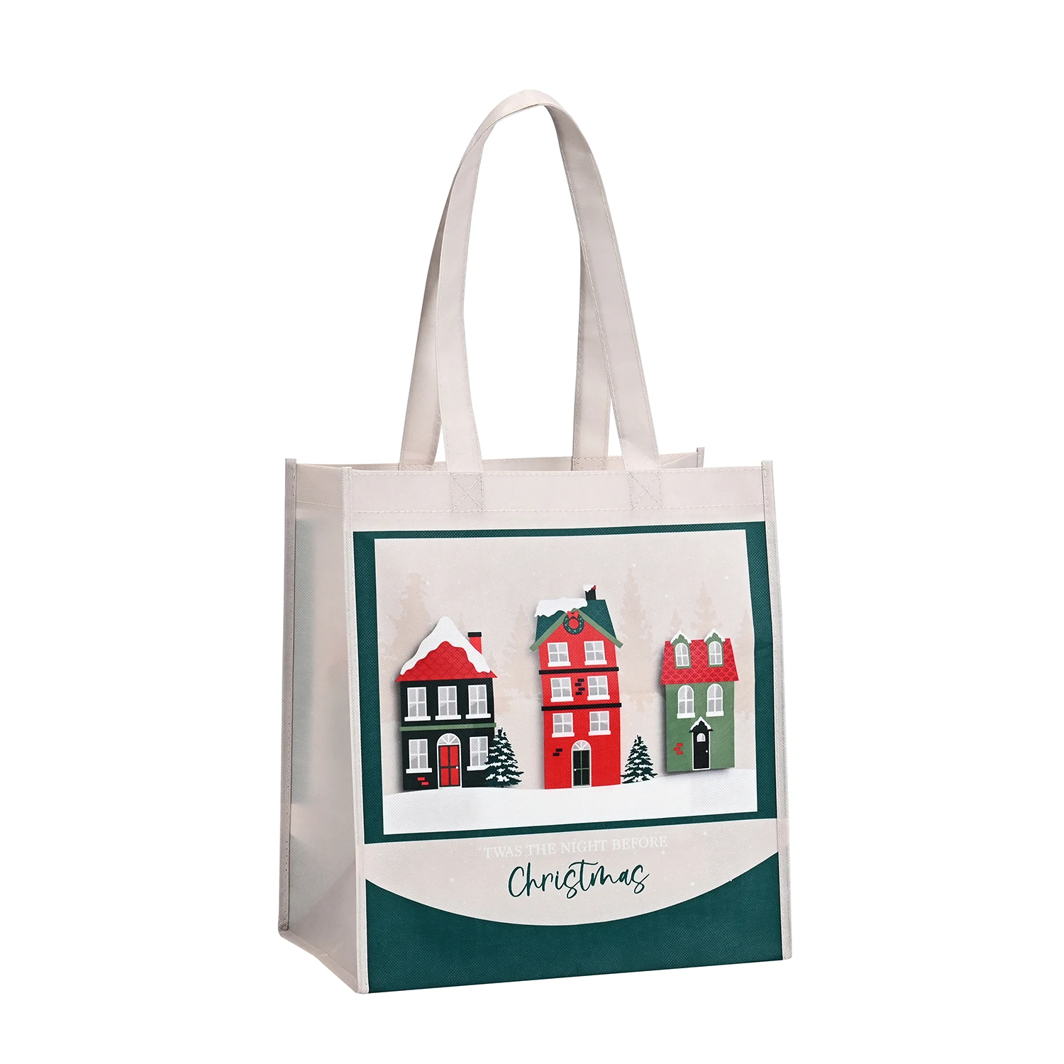 Eco-friendly Reusable Red RPET Non-Woven Tote Shopping Bags Foldable and Sustainable Product supplier