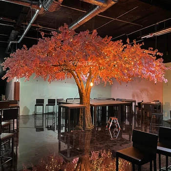 3M Height 6M Wide Interior Wedding Supplies Wholesale Pink Or White Artificial Big Flower Arch Tree Fake Cherry Blossom Tree