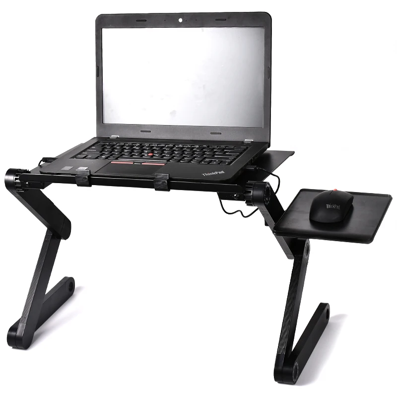 Adjustable Aluminum Laptop Desk Ergonomic Portable TV Bed Lapdesk Tray PC Table 