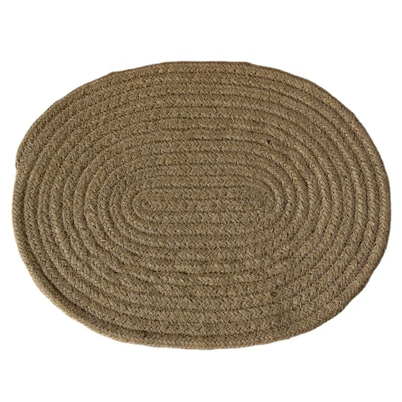 Woven Heat Resistant Jute Woven Natural Placemats for Dining Table